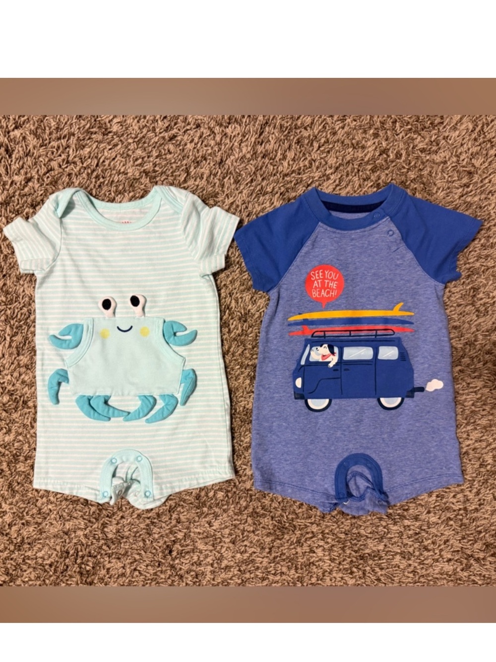 Cat & Jack Aqua and Navy Kids Bodysuits Set